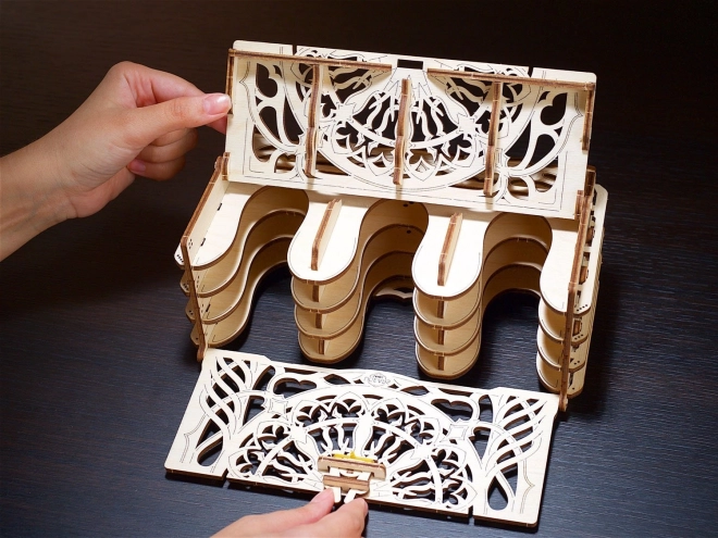 Coffret de cartes de collection Ugears Puzzle mécanique en bois 3D