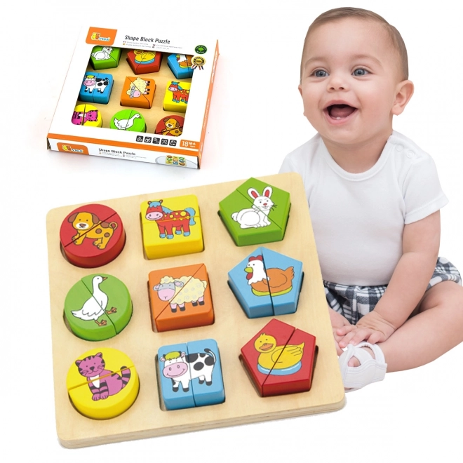 Puzzle éducatif en bois - Animaux