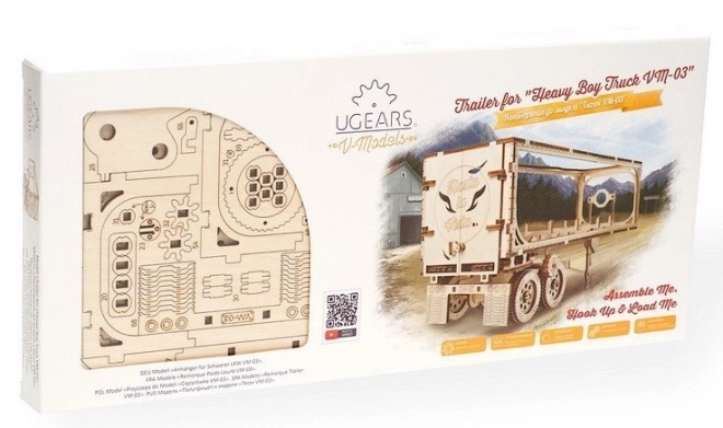 Ugears puzzle 3D - Remorque pour camion lourd boy VM 03 - 138 pièces