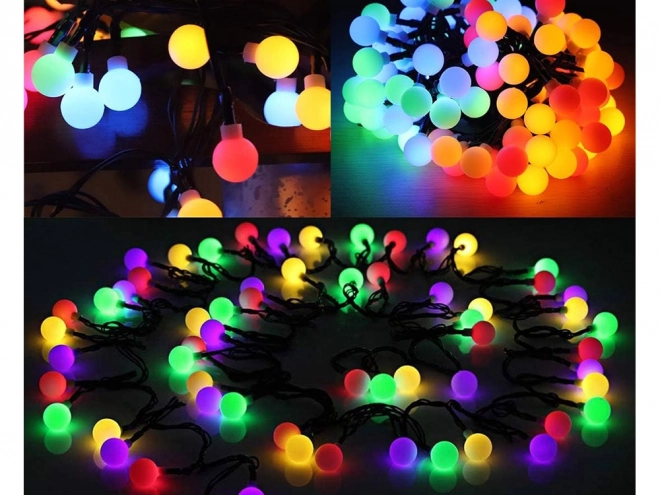 Guirlande solaire de jardin avec lumières LED multicolores