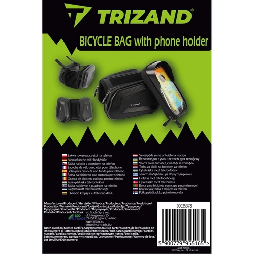 Sacoche de cyclisme pour téléphone avec étui étanche et pare-soleil