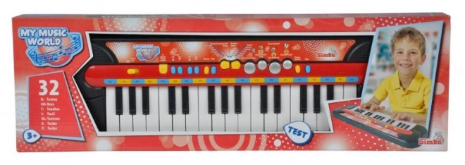 Piano, 32 touches, 45 x 13 cm, à piles