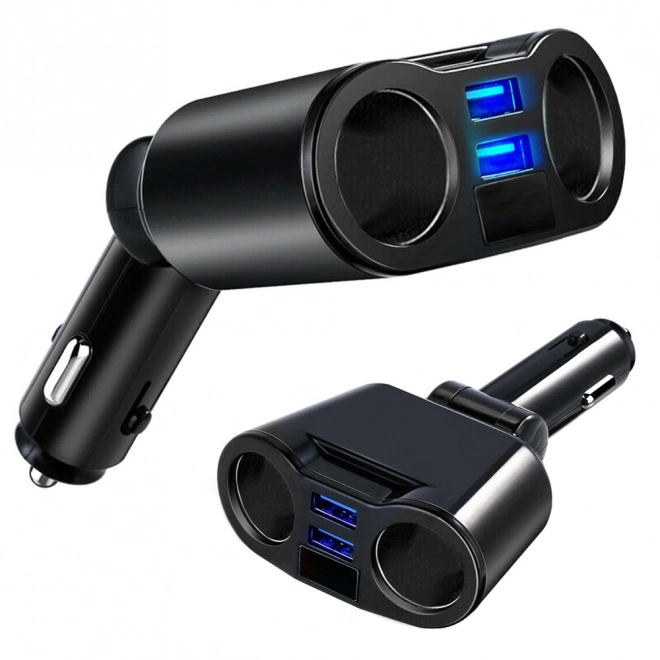 Prise allume-cigare avec répartiteur et chargeur USB
