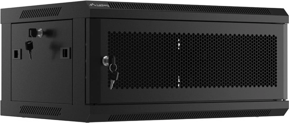 Armoire murale 19 pouces 4U 600x450 portes perforées noire