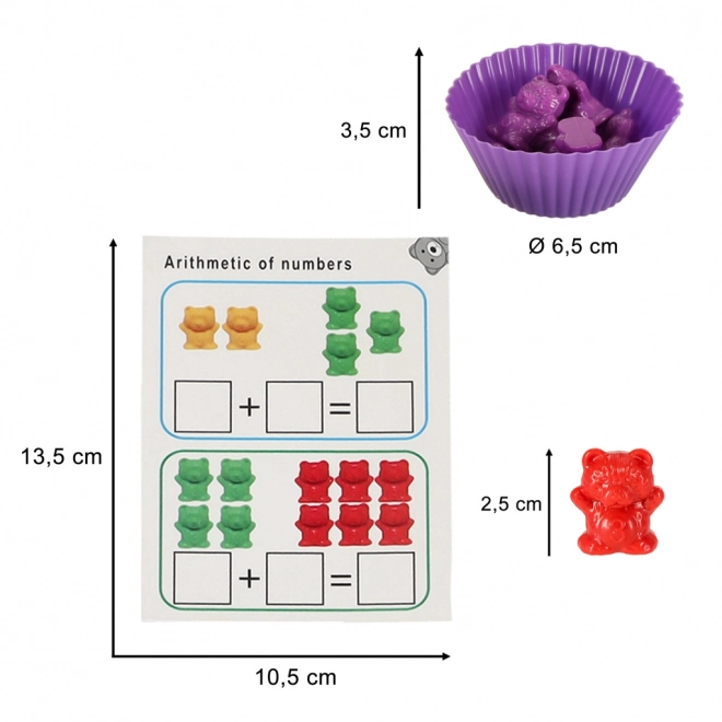 Jeu éducatif Montessori apprends à compter 61 pièces - Ours