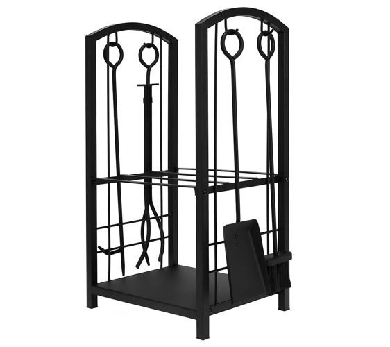 Support pour bois de chauffage avec accessoires Kaminer