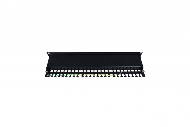 Panneau de brassage 19'' 24x RJ45 cat.6, noir