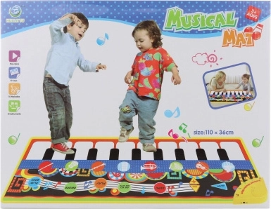 Tapis musical avec instruments – piano de jeu 110 × 36 cm