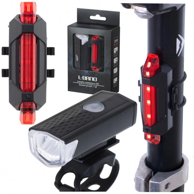 Ensemble de lumières LED pour cyclistes USB