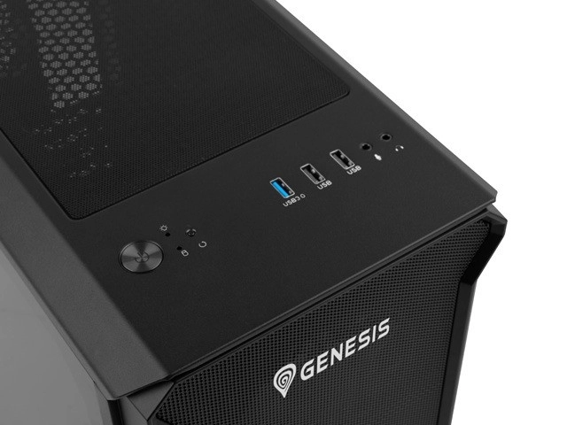 Boîtier d'ordinateur Genesis Irid 503 V2 Micro Tower avec fenêtre et USB 3.0
