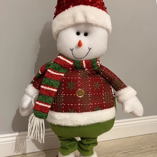 Bonhomme de neige de Noël avec jambes télescopiques