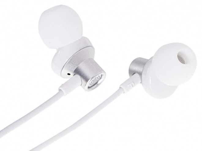 Écouteurs filaires blancs avec prise jack 3,5 mm