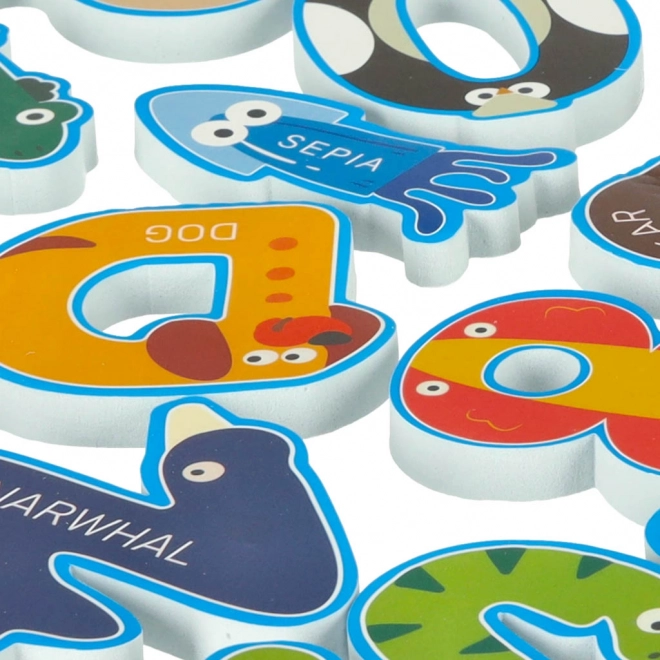 Lettres et chiffres en mousse pour le bain