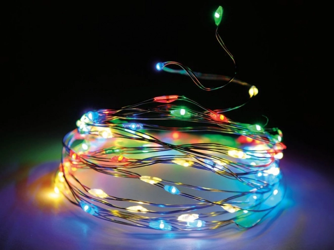 Guirlandes lumineuses LED multicolores de Noël avec piles 10m