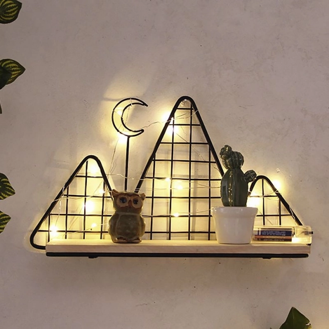 Étagères décoratives en forme de montagnes style LOFT - noir