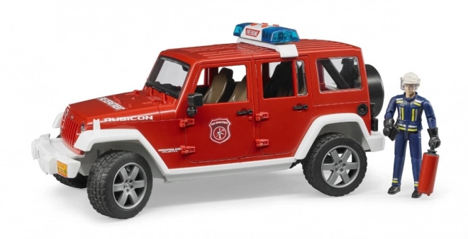 JEEP WRANGLER pompier rouge Bruder avec figurine et accessoires