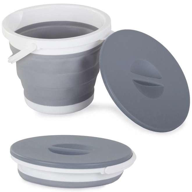 Seau en silicone avec couvercle pliable 5L