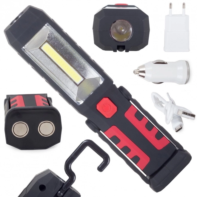 Lampe d'atelier 3-en-1 LED COB rechargeable