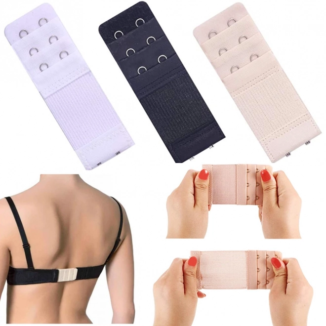 Ensemble d'extensions de fermeture de soutien-gorge 3 couleurs