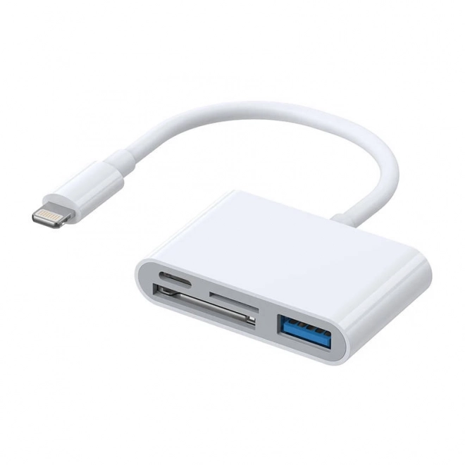 Adaptateur Lightning vers USB OTG lecteur de cartes SD Joyroom S-H142, microSD (blanc)