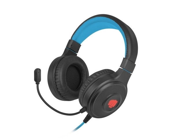 Casque Warhawk RGB pour joueurs noir et bleu