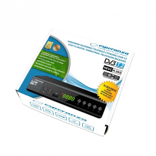 Décodeur DVB-T2 H.265/HEVC Esperanza