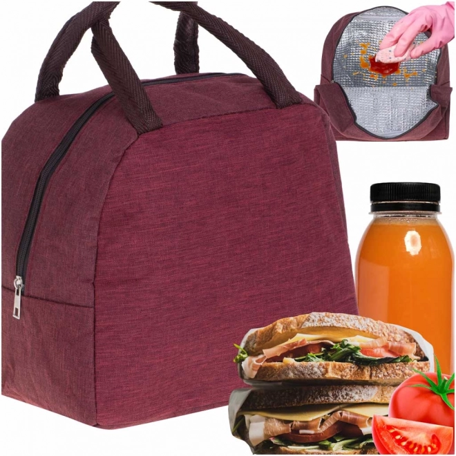 Sac thermique isolé pour le déjeuner rouge