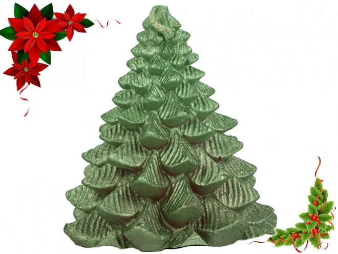 Bougie de Noël en forme de sapin