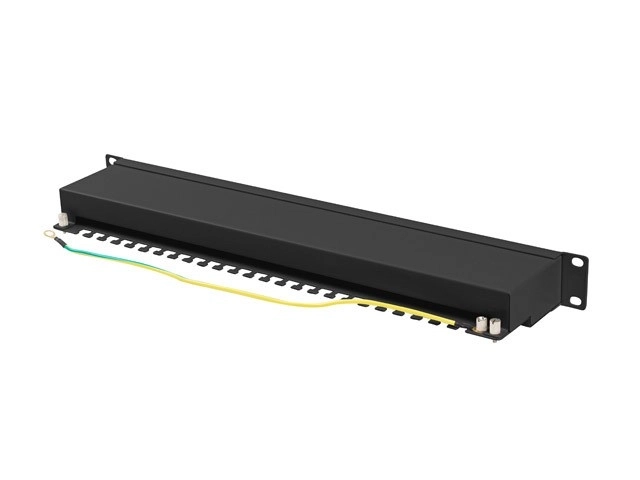 Panneau de brassage 24 ports 1U Cat 6A noir