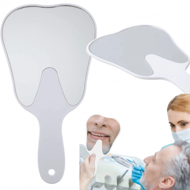 Miroir cosmétique en forme de dent