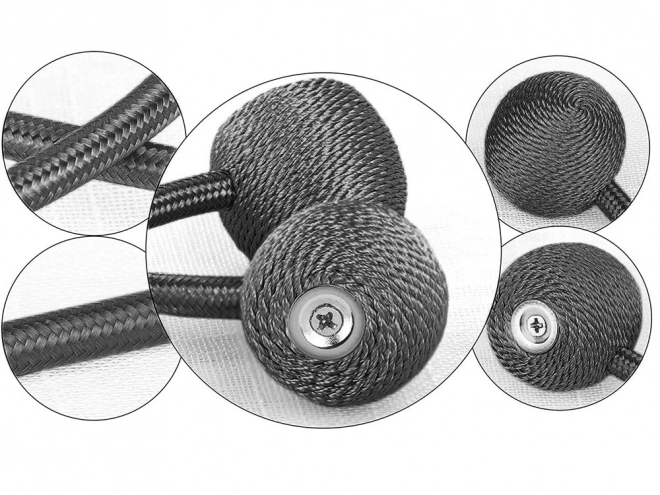 Clips magnétiques décoratifs pour rideaux – Noir