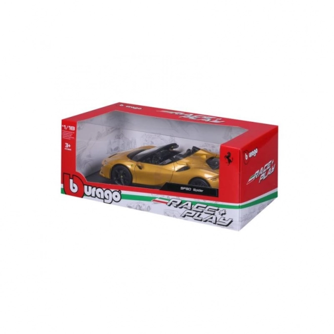 Bburago Ferrari SF90 Spider 1:18 - Jaune
