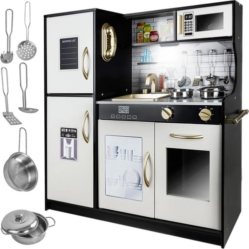 Grande cuisine en bois XL avec lumière et sons pour enfants – Cuisine