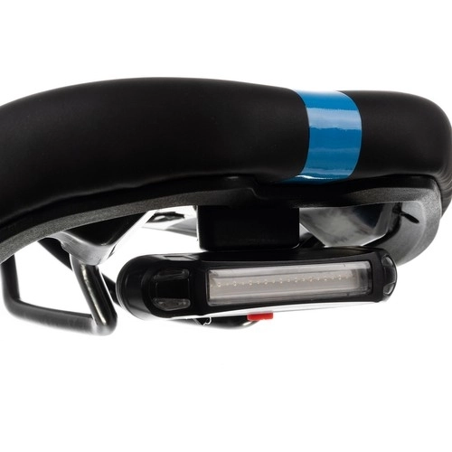 Selle de vélo étroite avec ventilation et feu arrière
