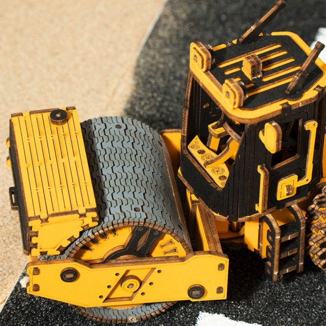 RoboTime puzzle 3D en bois - Rouleau compresseur