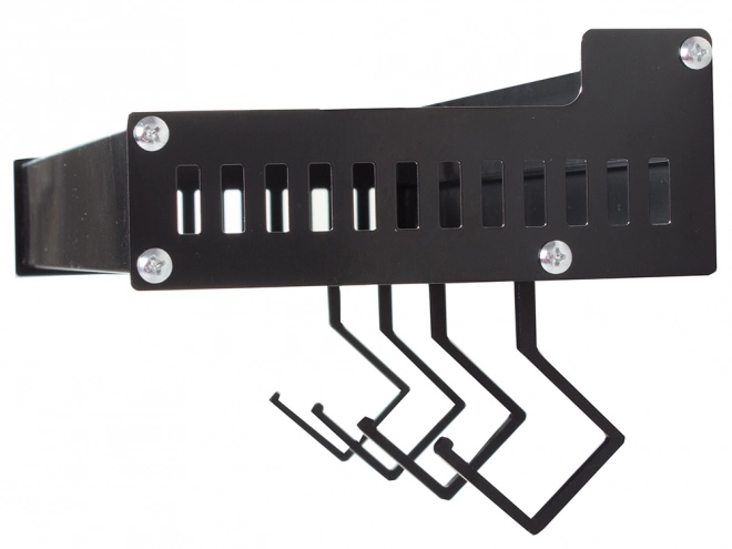 Étagère murale en aluminium noir pour épices