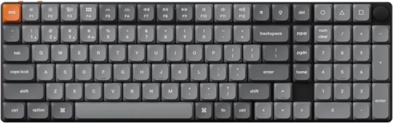 Clavier sans fil à profil bas Keychron K17 Max RGB Interrupteurs Brown