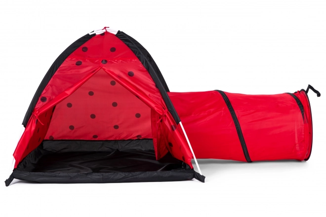 Tente coccinelle avec tunnel