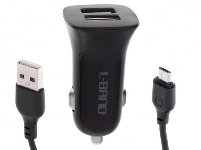 Chargeur de voiture L-BRNO Dual USB + micro