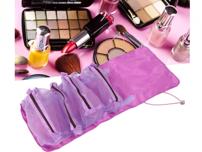 Organisateur de voyage pour cosmétiques avec fermeture éclair 4 en 1