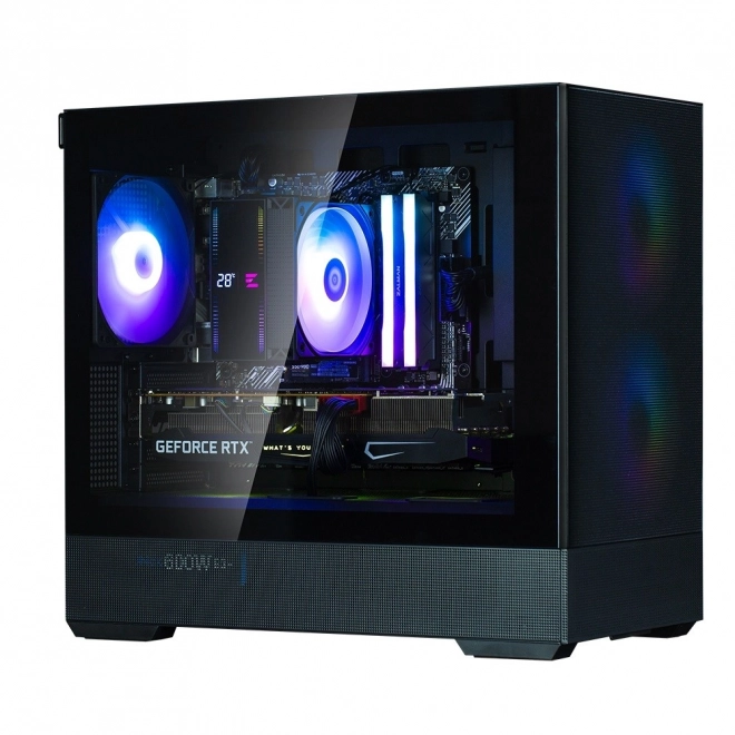 Boîtier P30 Air mATX Mini Tour avec ventilateurs ARGB noir