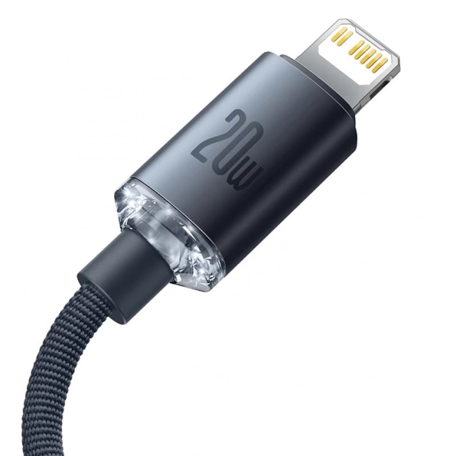 Baseus Crystal câble USB-C vers Lightning 20W PD - noir
