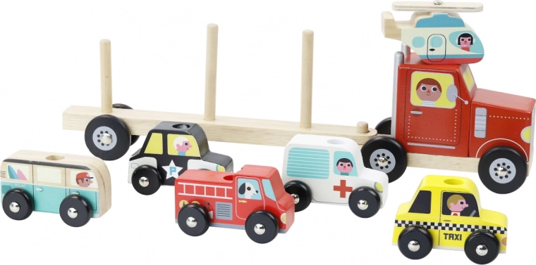 6 véhicules colorés pour un chargement sans fin