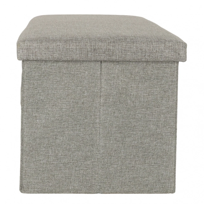 Pufa pliable grise avec espace de rangement 76x38x38 cm