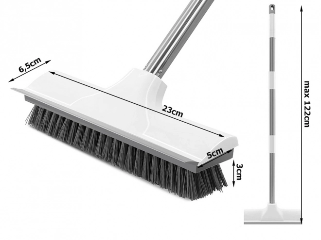 Brosse à plancher raclette puissance 2 en 1
