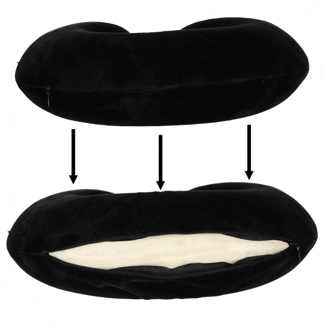 coussin de voyage noir pour le cou