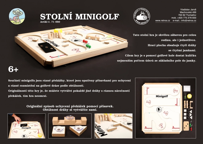 Minigolf de table en bois