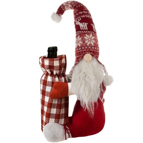Lutin de Noël avec sac pour bouteille Ruhhy 22508