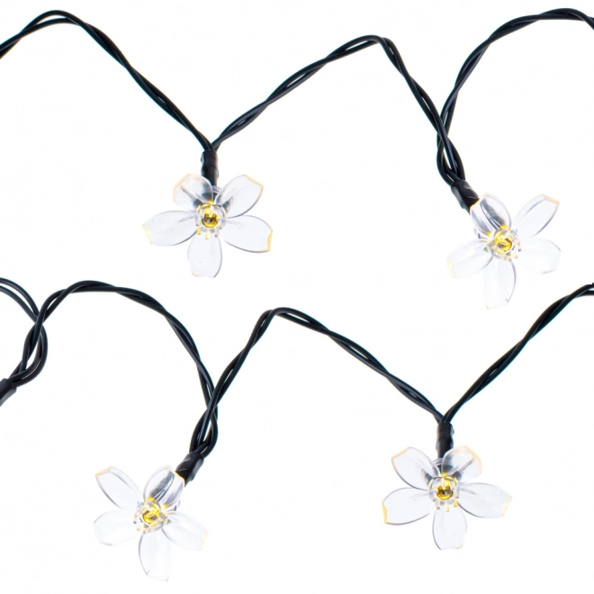Éclairage de jardin solaire floral 7m 50LED blanc chaud