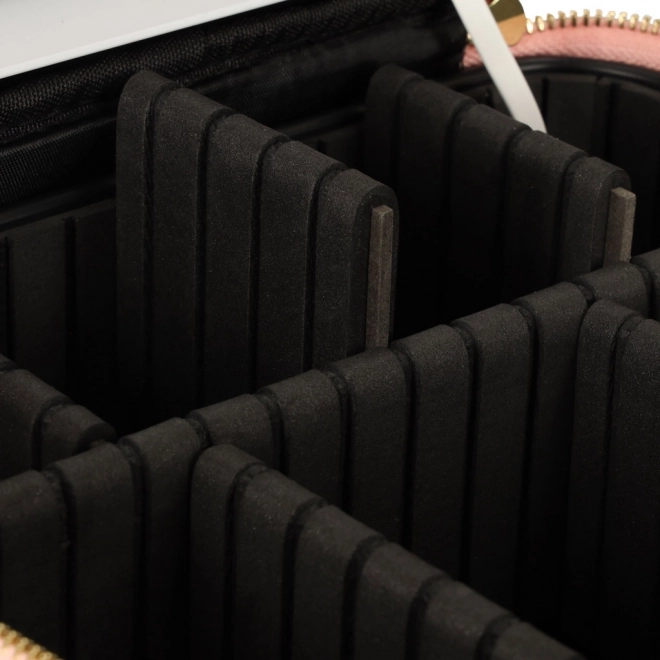 Trousse cosmétique avec miroir LED rose